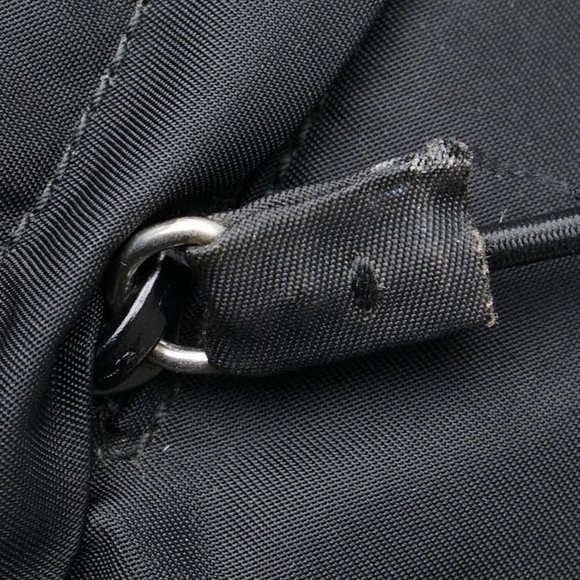 Prada Triangle Logo Plate Pouch Black Nylon Women's PRADA - Picture 4 of 10